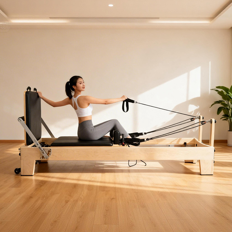 Yoga Health & Fitness Centre - เครื่องพิลาทิสแบบปรับได้พกพา รุ่นไวท์เมเปิล คุณภาพระดับพรีเมียมสำหรับใช้งานเชิงพาณิชย์ พร้อมสปริงที่มีความแม่นยำสูงเพื่อสุขภาพ