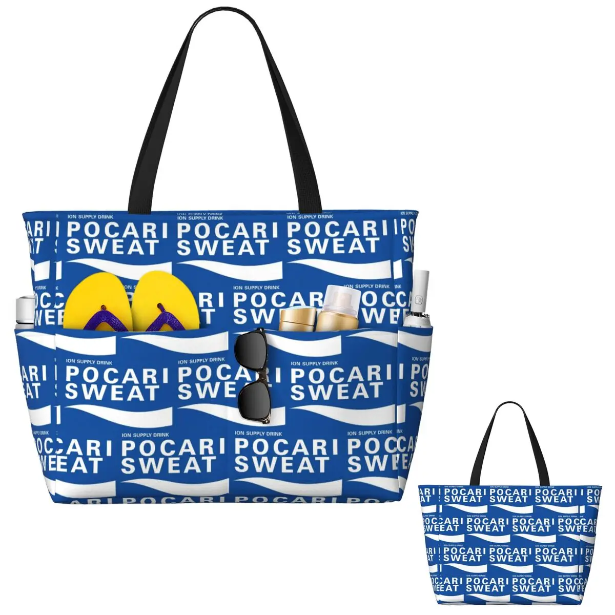 Yoga Fitness Merch - กระเป๋าโท้ทชายหาด Pocari Sweat รุ่นพิเศษ กระเป๋ากีฬา โยคะ