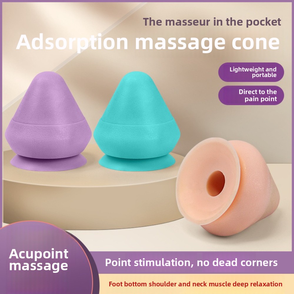 Shoulder Massage Ball - ซิลิโคนนุ่มมือถือการดูดซับสไตล์ฟิตเนส Meridian Plantar กลับเอวไหล่คอกล้ามเนื้อนวดผ่อนคลาย Fascia Ball