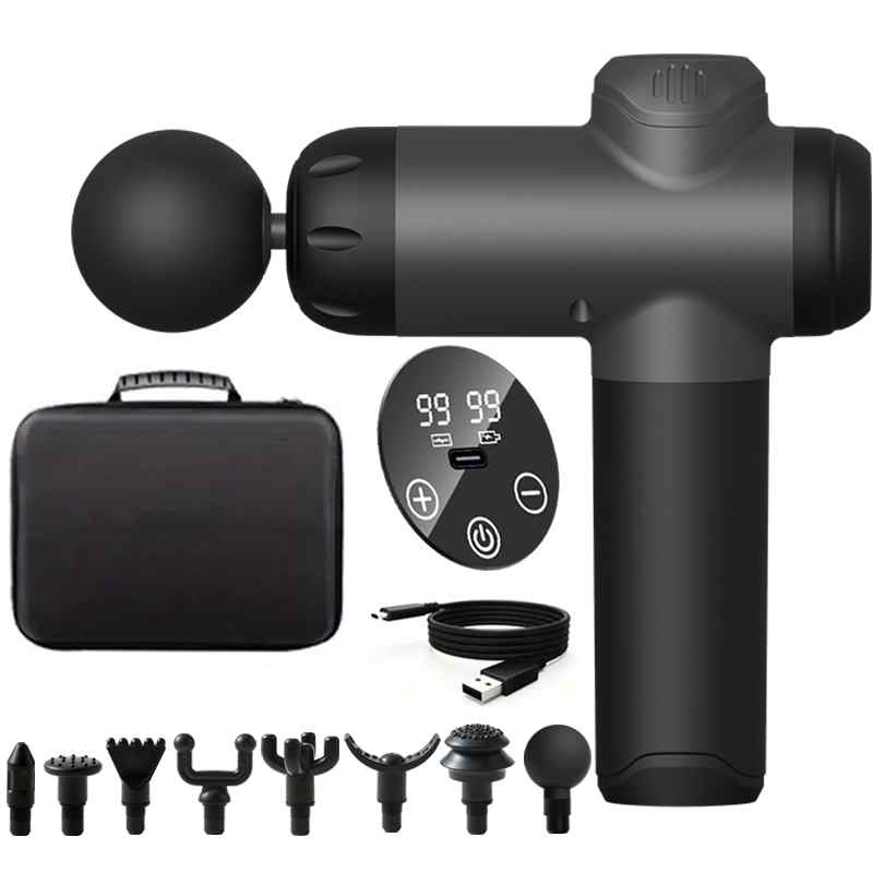 Vibration Massage Gun - 99 ระดับนวดปืน Fascia กล้ามเนื้อลึกผ่อนคลาย Body คอนวดไฟฟ้าอุปกรณ์ฟิตเนสลดเสียงรบกวนชายหญิง