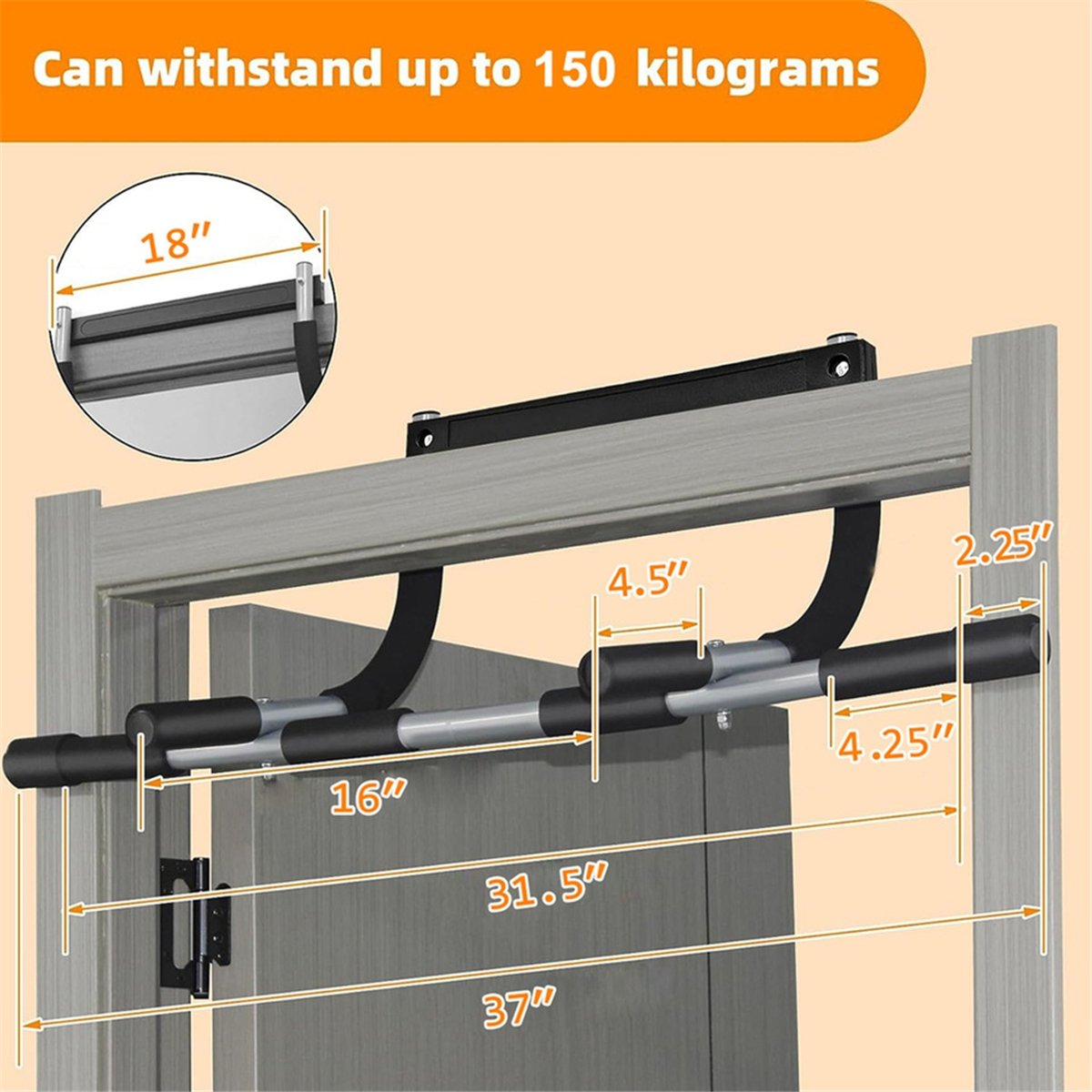 ABST บาร์โหนติดผนัง - บาร์โหนส - Pull Up Bar Doorframe บทวิจารณ์และราคา