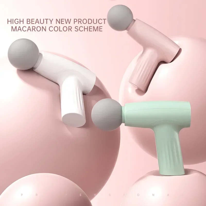 กล้ามเนื้อมินินวดสีชมพูปืนเนื้ - Vibration Massage Gun บทวิจารณ์และราคา