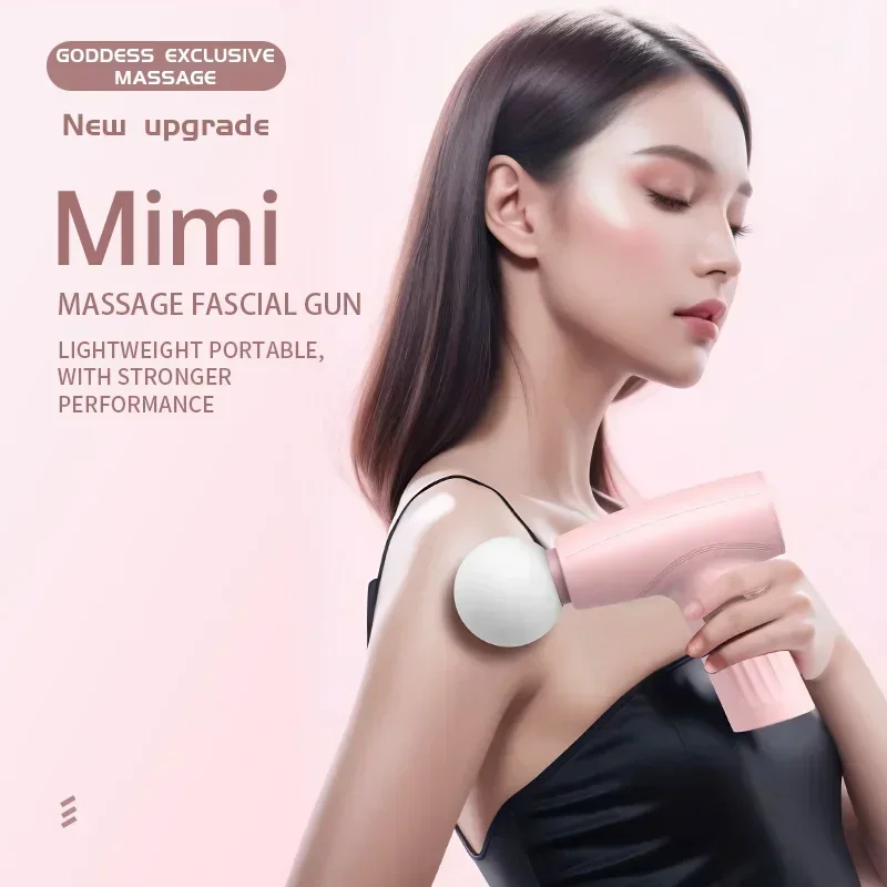 กล้ามเนื้อมินินวดสีชมพูปืนเนื้ - Vibration Massage Gun บทวิจารณ์และราคา