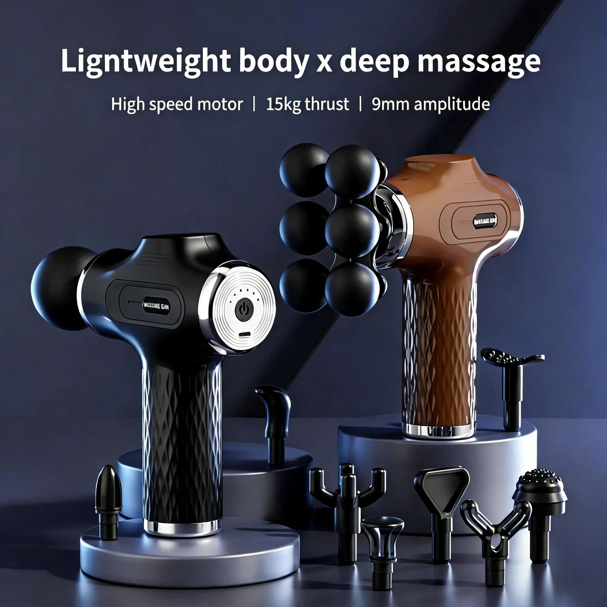 ปืนนวด 10 หัว สำหรับผ่อนคลายกล - Vibration Massage Gun บทวิจารณ์และราคา