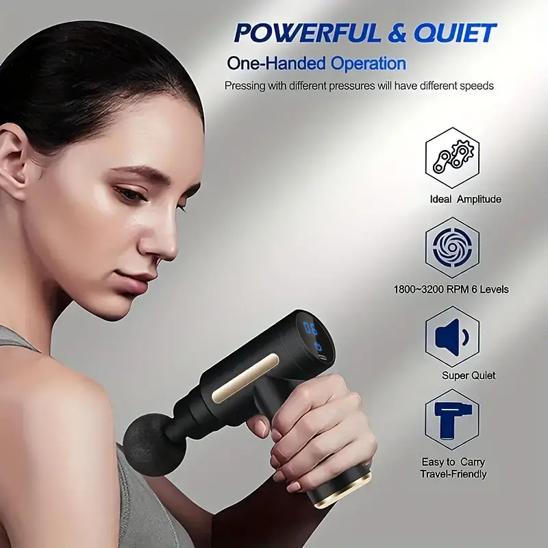 ปืนนวดไฟฟ้าแบบเคาะเพื่อผ่อนคลา - Vibration Massage Gun บทวิจารณ์และราคา