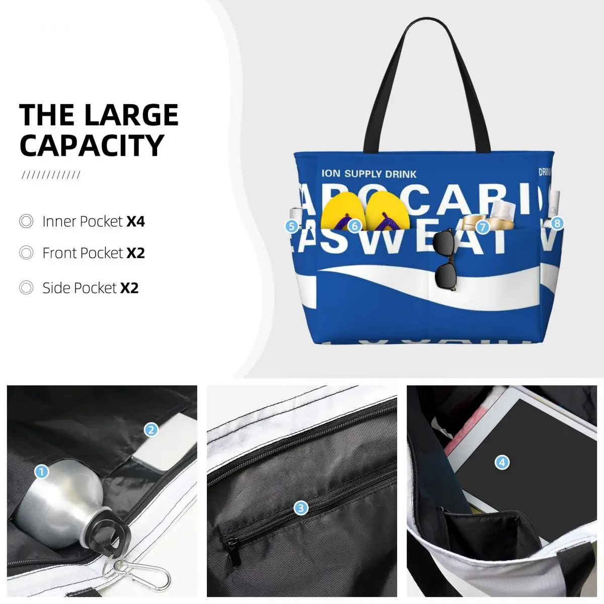 กระเป๋าชายหาด Pocari Sweat Mer - Yoga Fitness Merch บทวิจารณ์และราคา