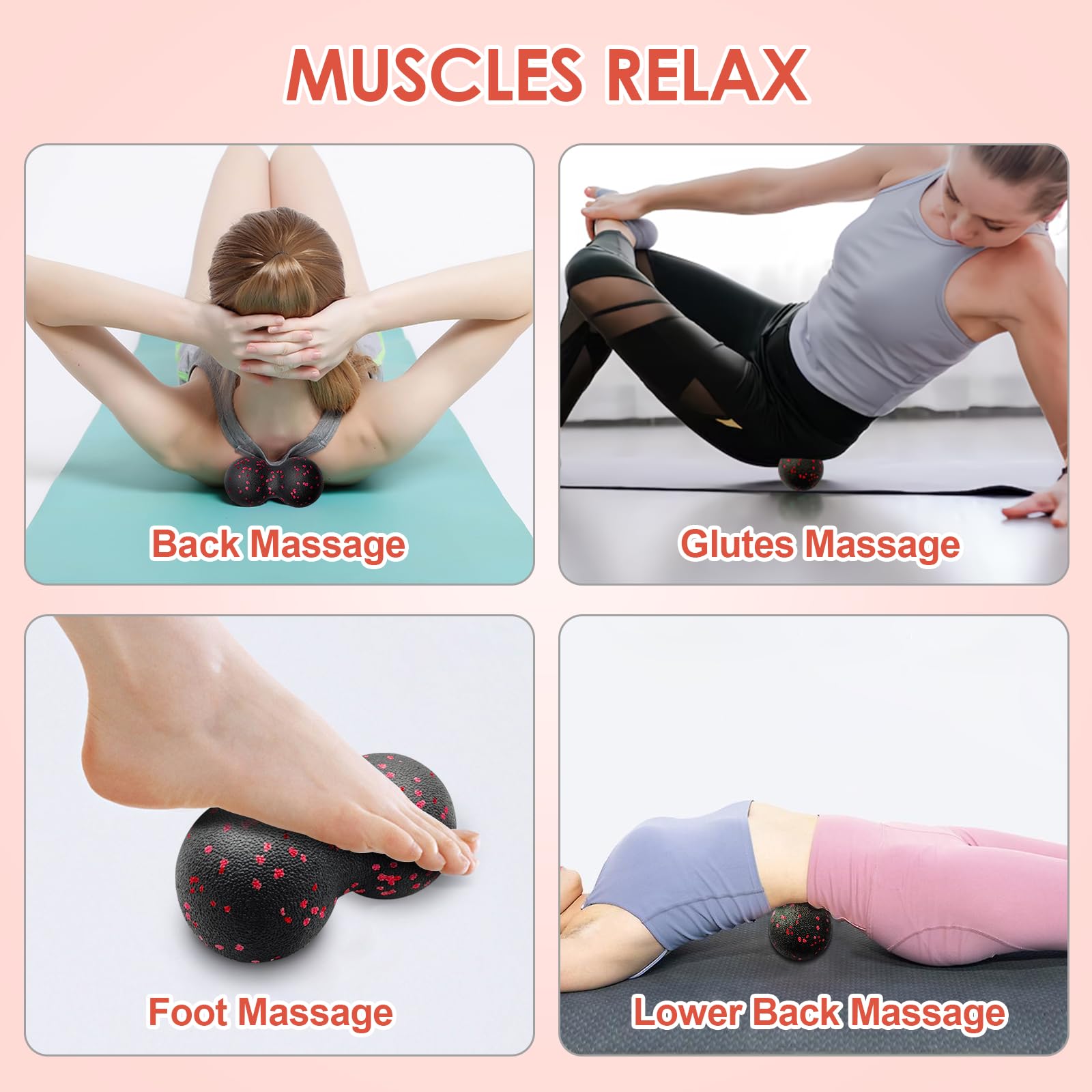 Hollow โยคะ Roller นวดถั่วลิสง - Shoulder Massage Ball บทวิจารณ์และราคา