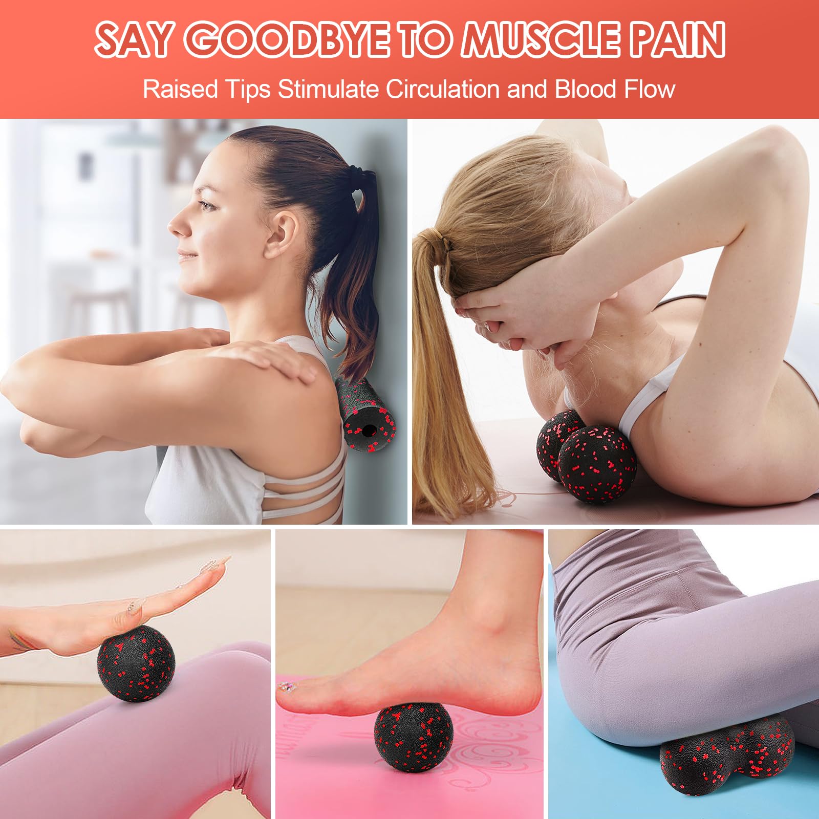 Hollow โยคะ Roller นวดถั่วลิสง - Shoulder Massage Ball บทวิจารณ์และราคา