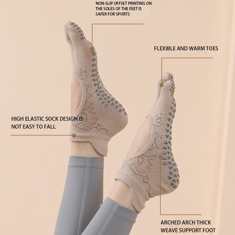 ถุงเท้าพิลาทีสห้านิ้วสำหรับผู้ - Yoga Fitness Dance บทวิจารณ์และราคา