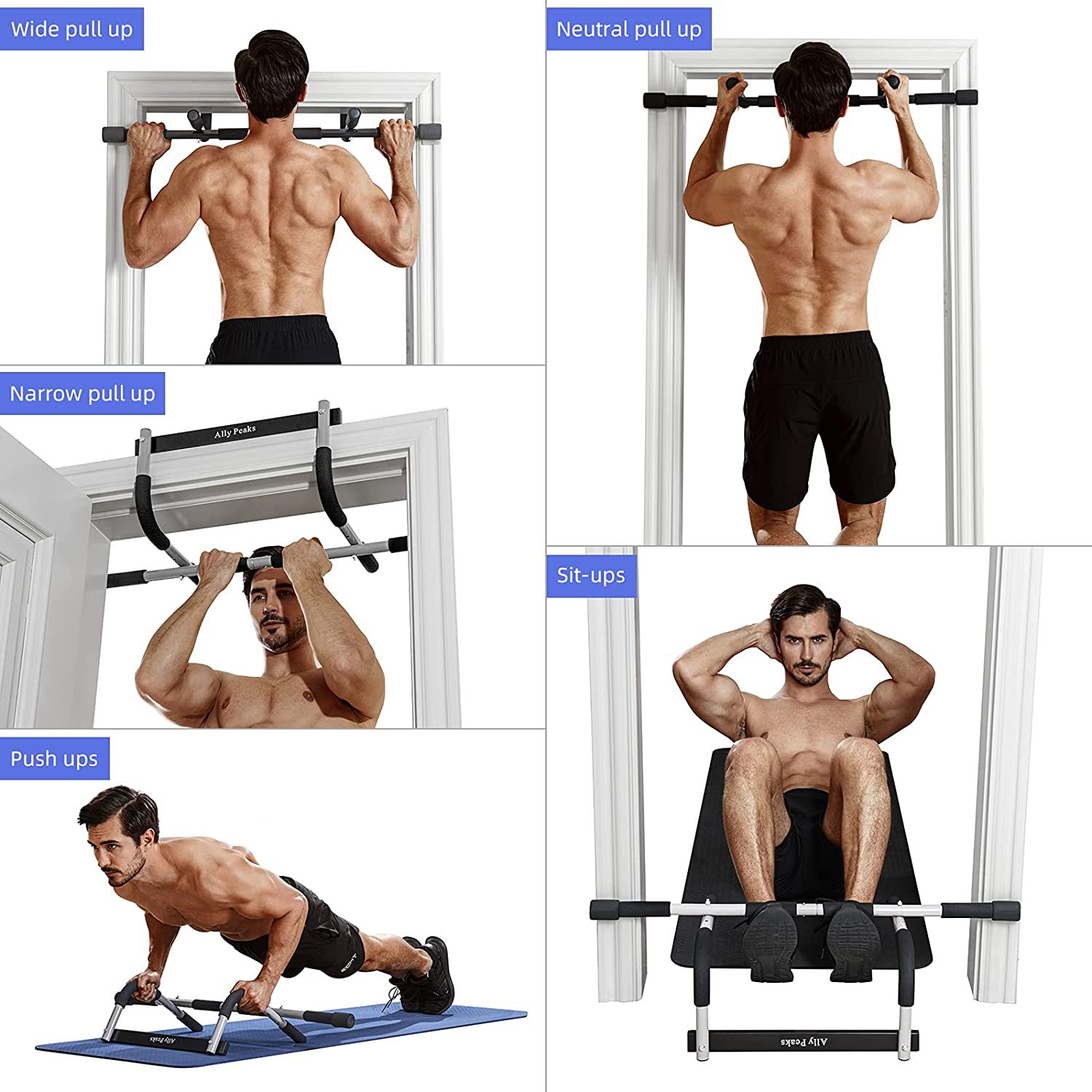 อุปกรณ์ออกกำลังกายในบ้าน บาร์โ - Pull Up Bar Doorframe บทวิจารณ์และราคา
