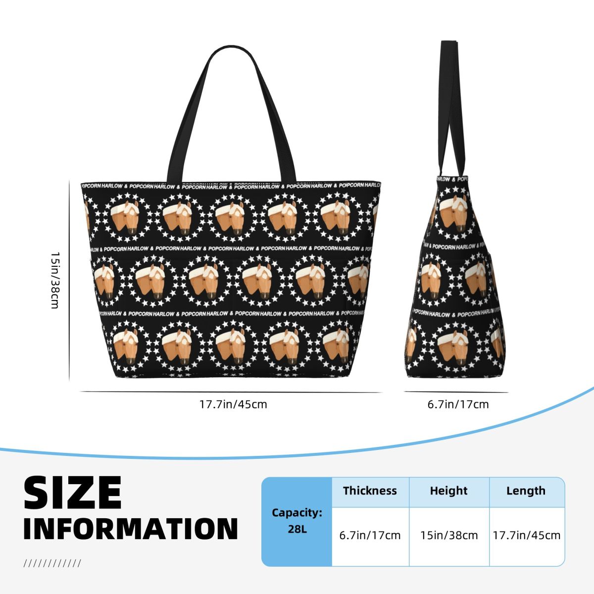 กระเป๋าโท้ท Harlow And Popcorn - Yoga Fitness Merch บทวิจารณ์และราคา
