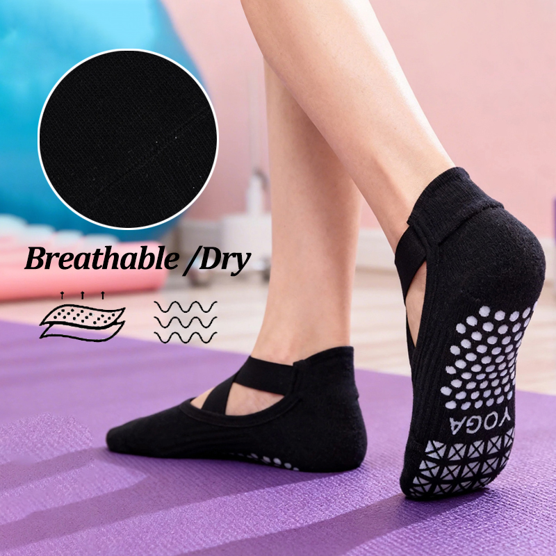 ถุงเท้าโยคะกันลื่นสำหรับผู้หญิ - Yoga Fitness Dance บทวิจารณ์และราคา