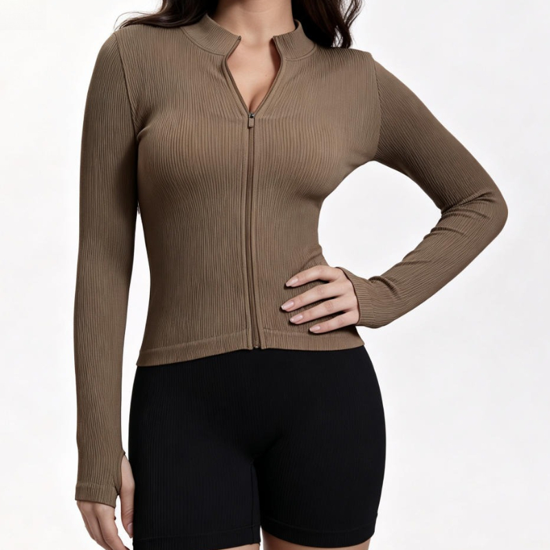 เสื้อโยคะแขนยาวมีซิปสำหรับผู้ห - Yoga Fitness Gym บทวิจารณ์และราคา