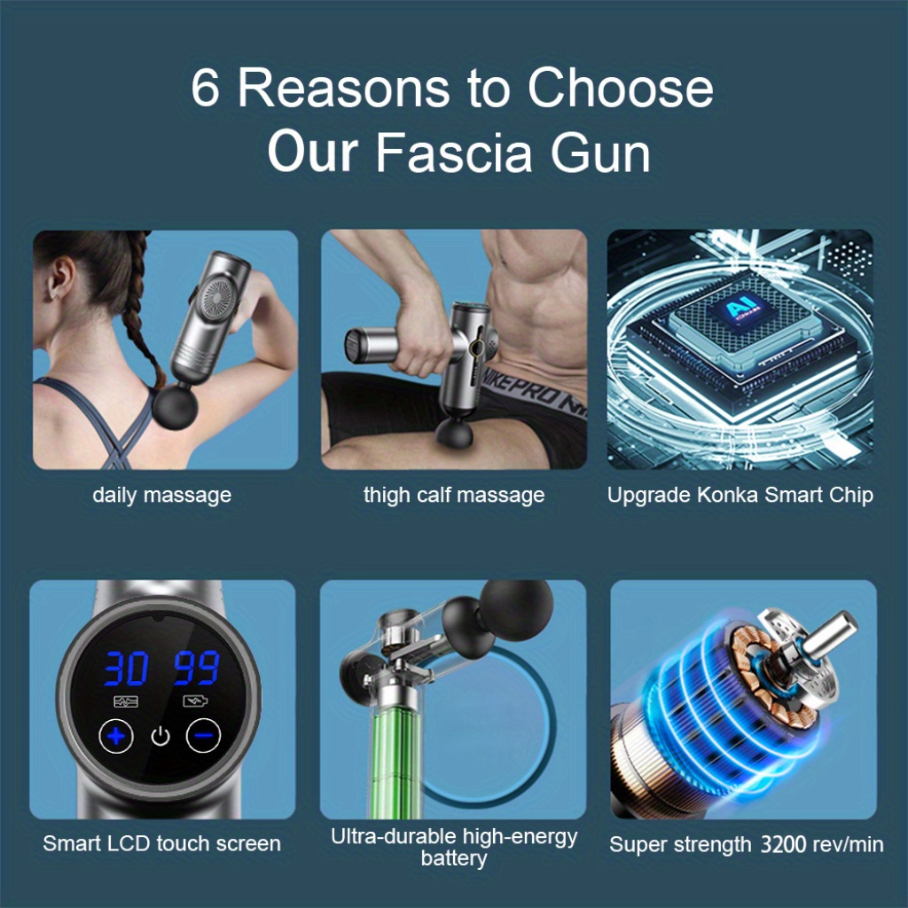 99 ระดับนวดปืน Fascia กล้ามเนื - Vibration Massage Gun บทวิจารณ์และราคา