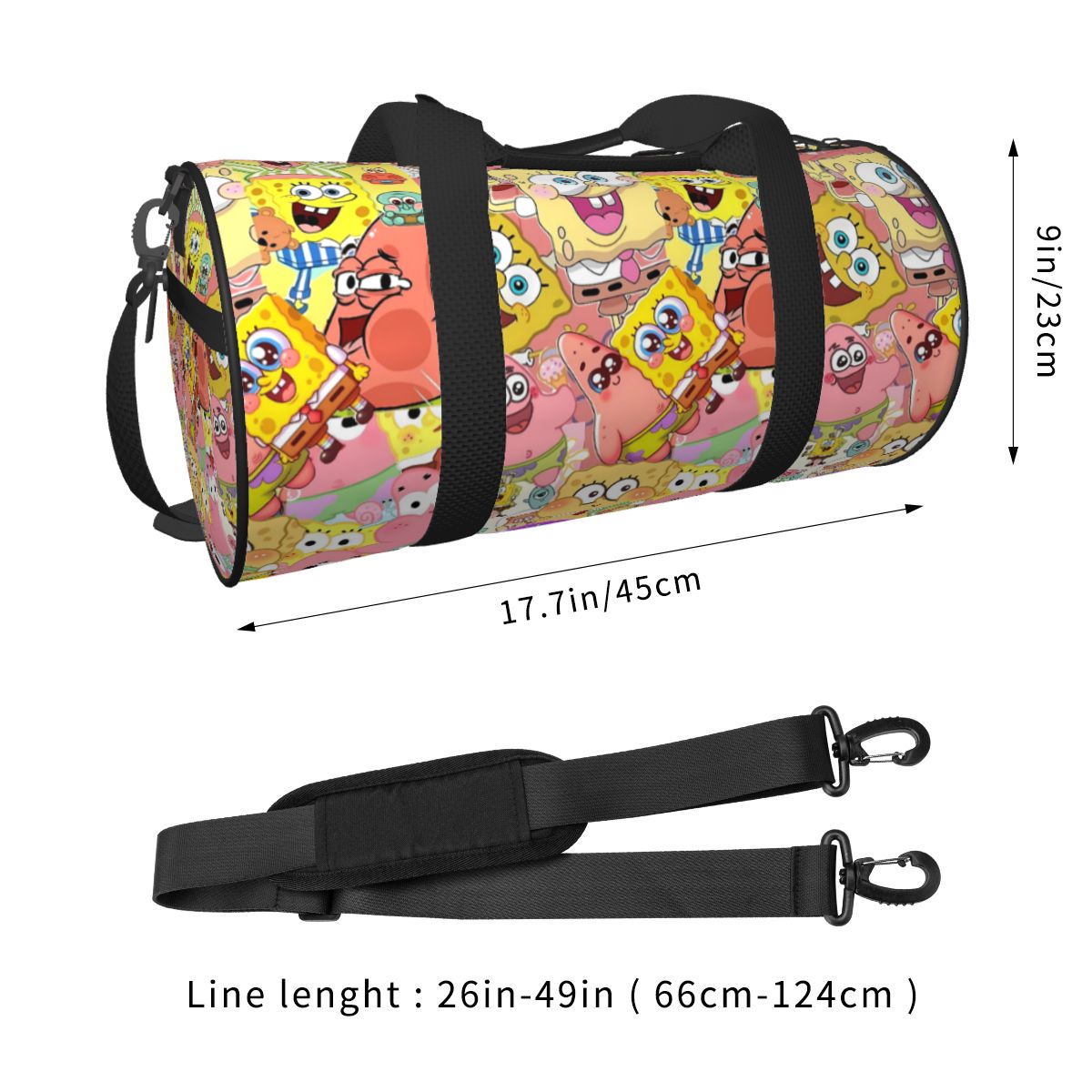 กระเป๋าเดินทาง S-SpongeBobed ส - Yoga Fitness Group บทวิจารณ์และราคา