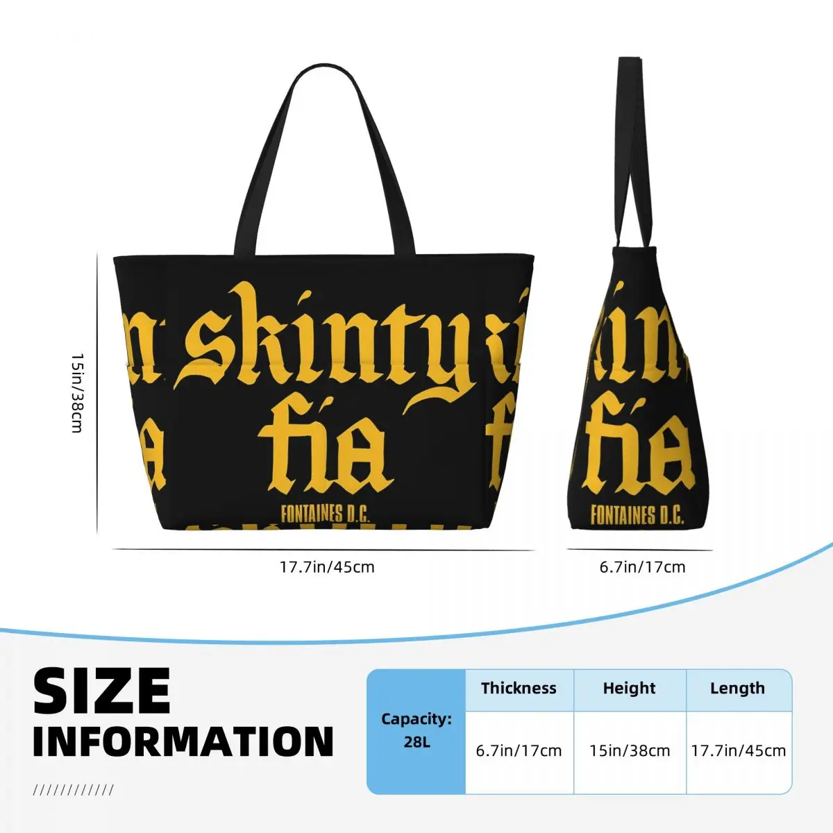 กระเป๋าถือ Fontaines DC Merch  - Yoga Fitness Merch บทวิจารณ์และราคา