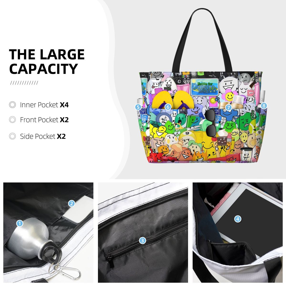 BFDI Group Picture Beach Tote  - Yoga Fitness Group บทวิจารณ์และราคา